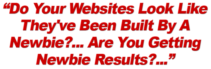 “Do Your Websites Look Like They've Been Built By A Newbie?... Are You Getting Newbie Results?...”